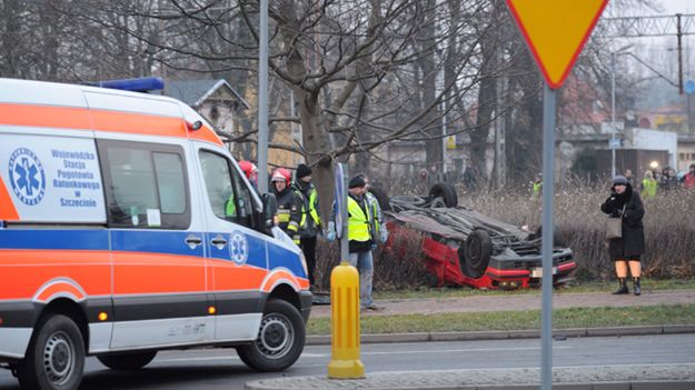 Miejsce wypadku w Kamieniu Pomorskim - zdjęcie archiwalne