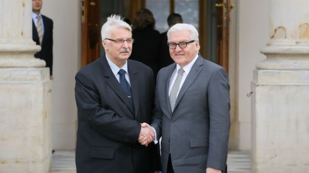 Minister spraw zagranicznych Witold Waszczykowski i minister spraw zagranicznych Niemiec Frank-Walter Steinmeier