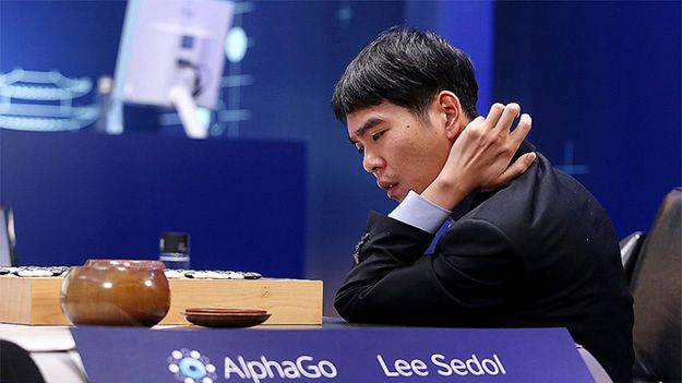 Lee Sedol w czasie rozgrywki z AlphaGo