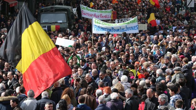 Manifestacja w Belgii
