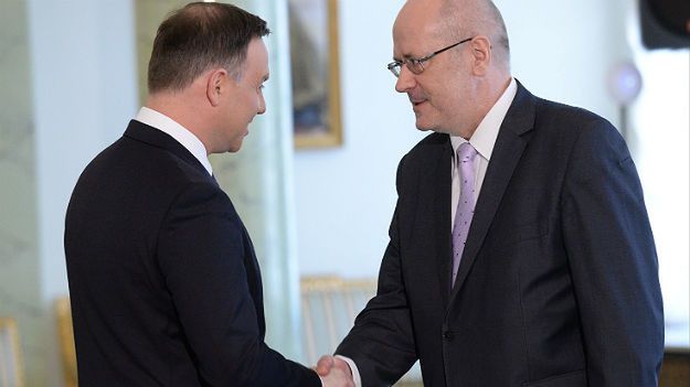 Zbigniew Jędrzejewski podczas uroczystości ślubowania w Pałacu Prezydenckim