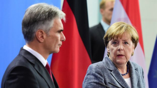 Werner Faymann i Angela Merkel.