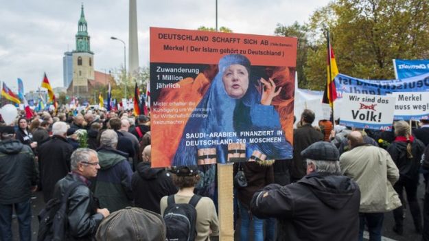 Demonstracja zwolenników AfD