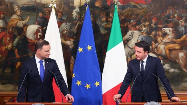 Andrzej Duda i Matteo Renzi