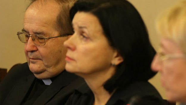 Ojciec Tadeusz Rydzyk oraz dyrektor finansowy fundacji Lux Veritatis Lidia Kochanowicz