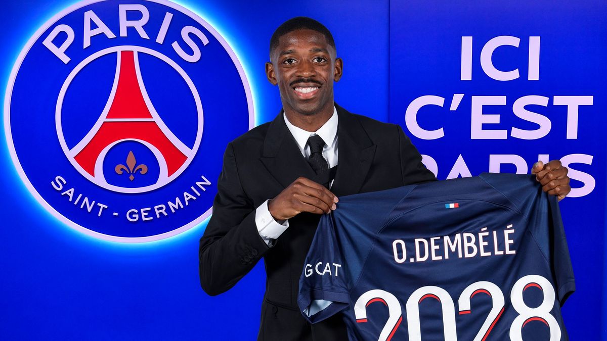 Materiały prasowe / Paris Saint-Germain / Na zdjęciu: Ousmane Dembele.