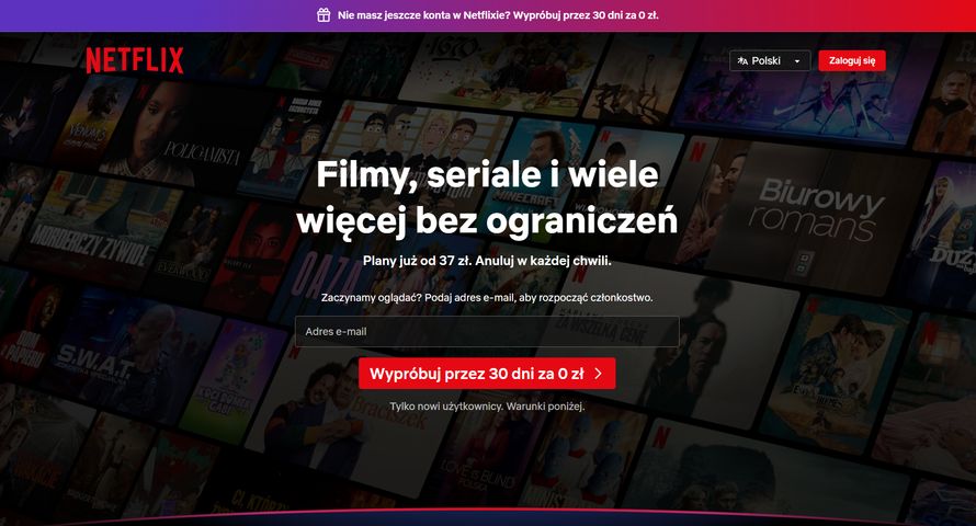 Netflix znów przez miesiąc za darmo. Przywraca w Polsce okres próbny