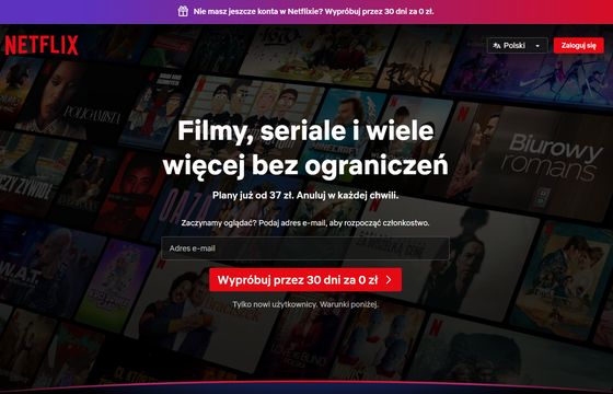 Netflix po latach przywraca w Polsce darmowy miesiąc próbny