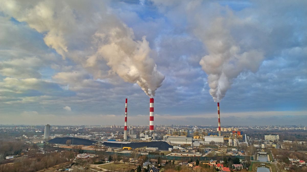 dym, zanieczyszczenia, fabryka, niebo, komin, moc, okolica, fajka, parowe, ekologia, lotniczy, smog, energetyczne, globalny, gaz, chemiczne, ocieplanie, koks, toksyczne, dworzec