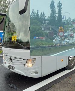 Wypadek autobusu z dziećmi na Zakopiance