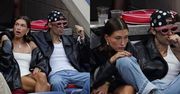 Znudzona Hailey Bieber i Justin z WYSTAWIONYM JĘZYKIEM stroją miny na meczu. Modelka zaliczyła WPADKĘ (ZDJĘCIA)
