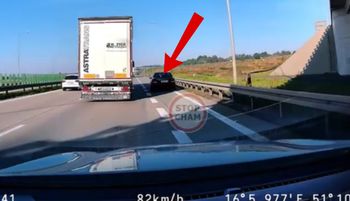 Chciał zjechać z A4. Nagle auto z Niemiec. "Mało brakowało"