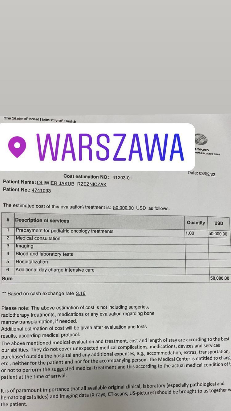 Magdalena Stępień - dokumentacja medyczna syna