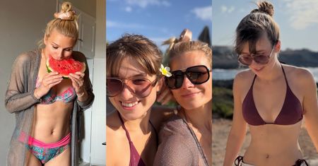 Anna Głogowska i jej 19-letnia córka zafundowały sobie grecką sesję W BIKINI. Tancerka zabrała też... byłego i jego byłą partnerkę. Fajna ekipa? (ZDJĘCIA)