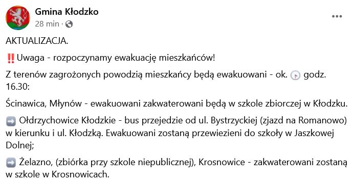 Komunikat gminy Kłodzko