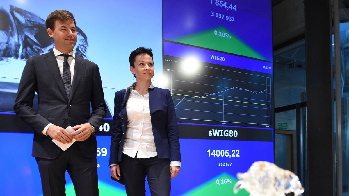 Prezes spółki Mediacap Jacek Olechowski i wiceprezes firmy Edyta Gurazdowska.