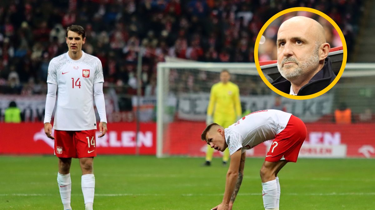 WP SportoweFakty / Mateusz Czarnecki / Na zdjęciu: piłkarze reprezentacji Polski, w kółeczku Michał Probierz