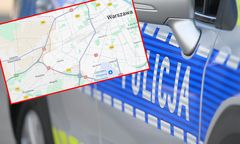 Ogromny zator na A2 koło Warszawy. Auto wpadło w poślizg