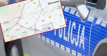 Ogromny zator na A2 koło Warszawy. Auto wpadło w poślizg