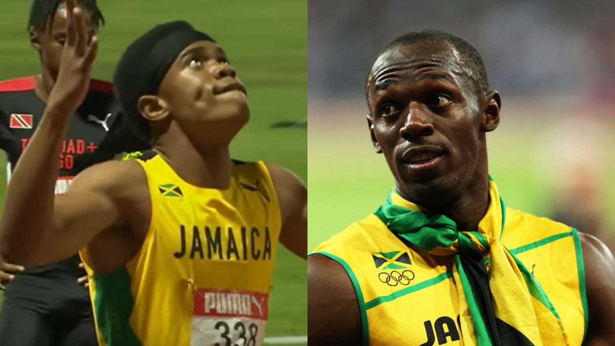 Nickecoy Bramwell (SportsMax TV) i Usain Bolt (Ian MacNicol/Getty Images)