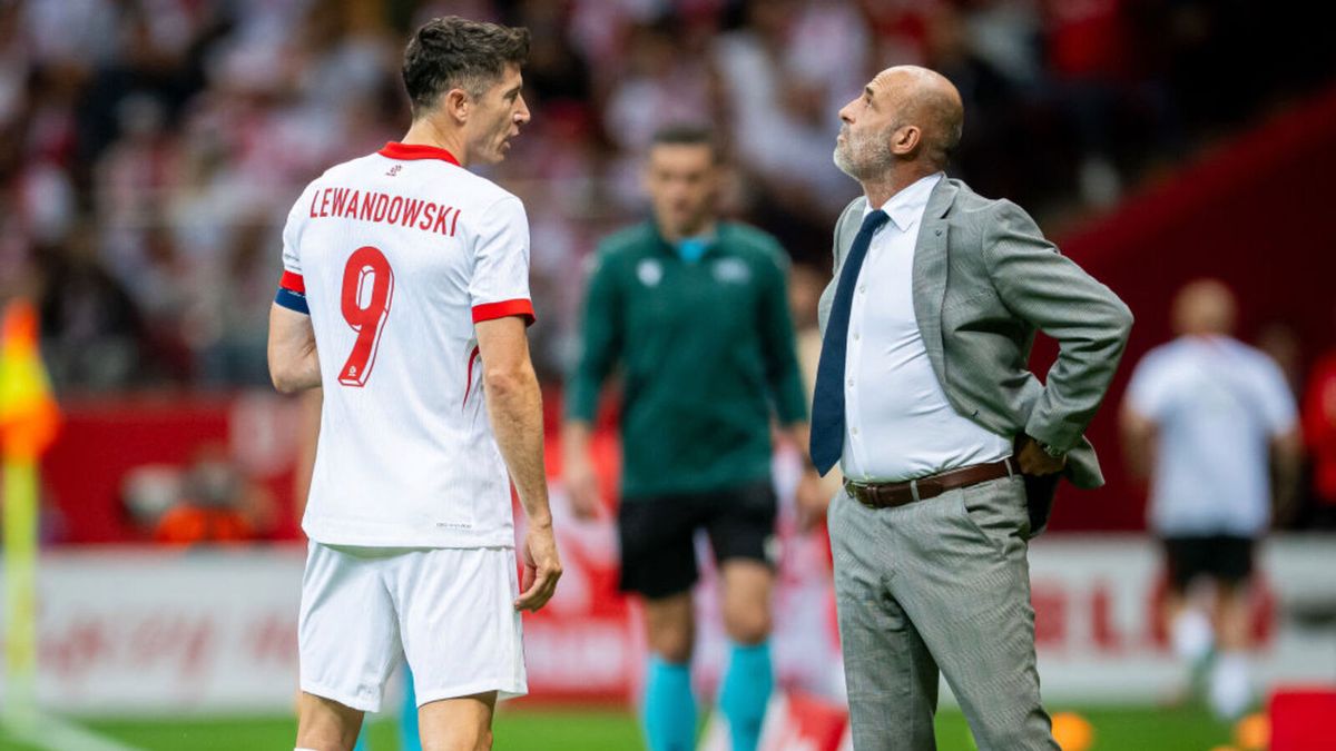 Getty Images / Mateusz Słodkowski / Robert Lewandowski i Michał Probierz