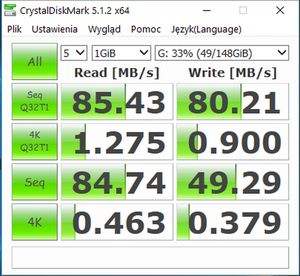 WD Scorpio Black (w tabelach dominuje kolor biały)