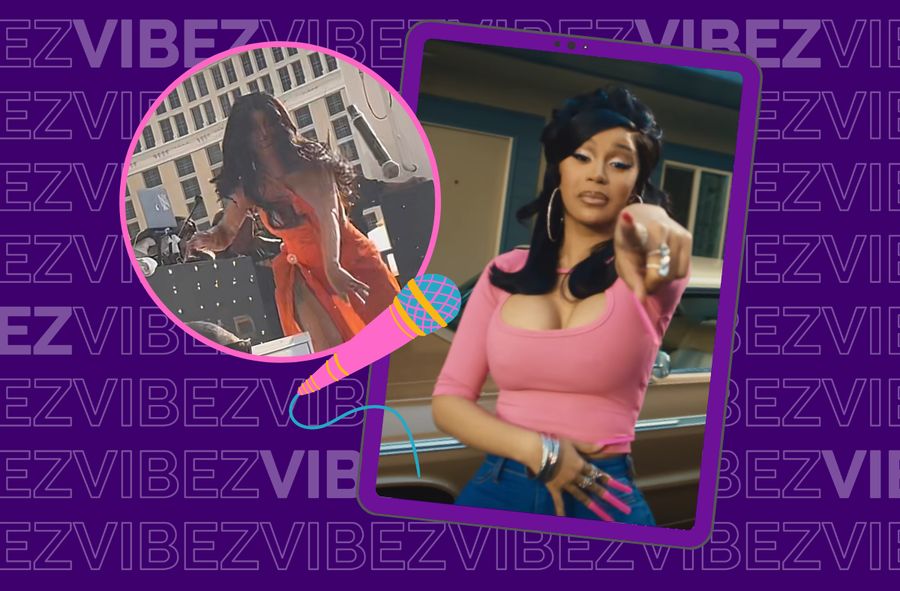 Cardi B rzuca w fana telefonem