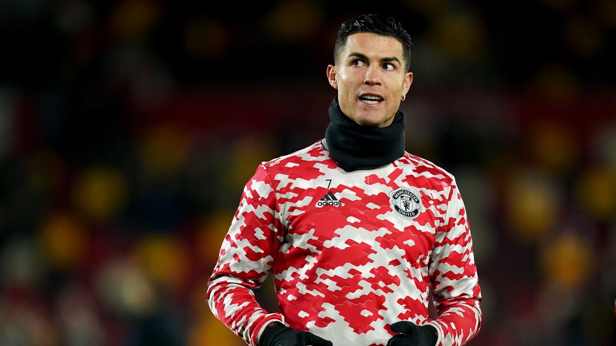 Manchester United's Cristiano Ronaldo ahead of the Premier League match at the Brentford Community Stadium, London. Picture date: Wednesday January 19, 2022. (Photo by Mike Egerton/PA Images via Getty Images)
