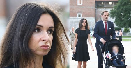 Marta Kaczyńska z mężem i dzieckiem na uroczystościach z okazji 70. rocznicy urodzin Lecha Kaczyńskiego (ZDJĘCIA)