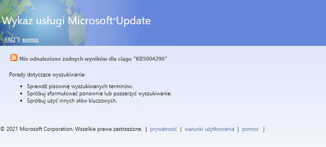 There is no such version of 21H2.  This is 2004, Windows 11, Lądek Zdrój ...