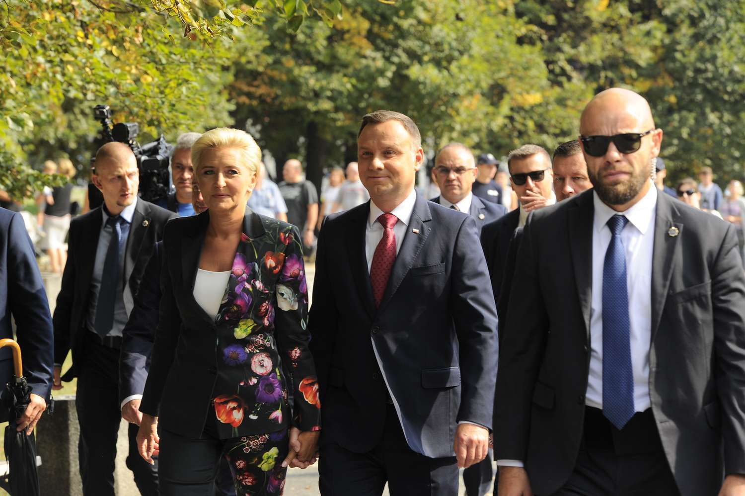 Andrzej Duda z Agata Dudą -  Narodowe Czytanie 2018. „Przedwiośnie” w Ogrodzie Saskim w Warszawie