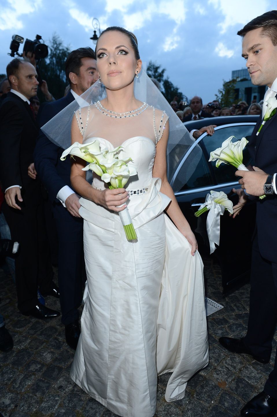 Aleksandra Kwaśniewska zachwycała suknią ślubną 