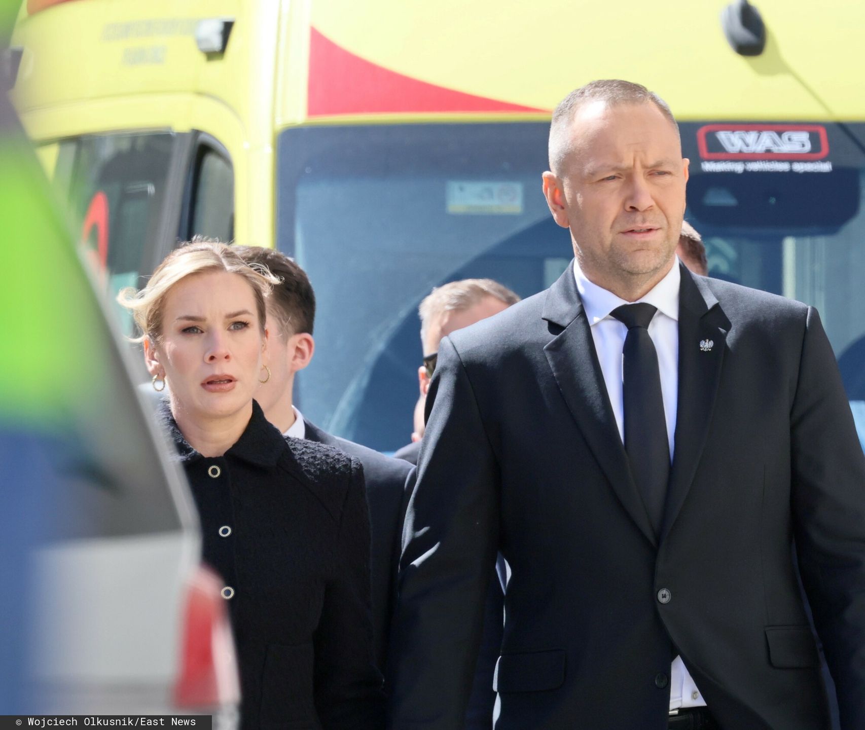 Para prezydencka na pogrzebie Łukasza Litewki