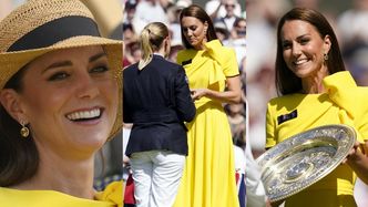 Szykowna Kate Middleton zachwyca na finale Wimbledonu, pokazując się DRUGI RAZ w tej samej kreacji (ZDJĘCIA)