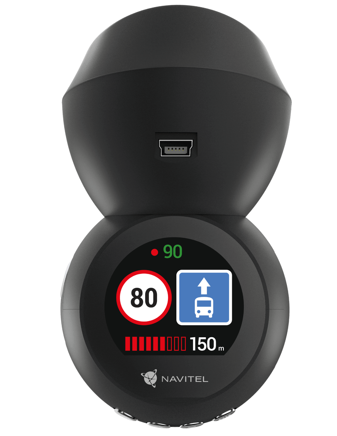 Navitel R1050 i ostrzeżenia o fotoradarach.