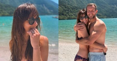 Anna Czartoryska tuli się z mężem nad jeziorem. Matka czwórki dzieci pochwaliła się WYSPORTOWANĄ sylwetką w bikini (ZDJĘCIA)