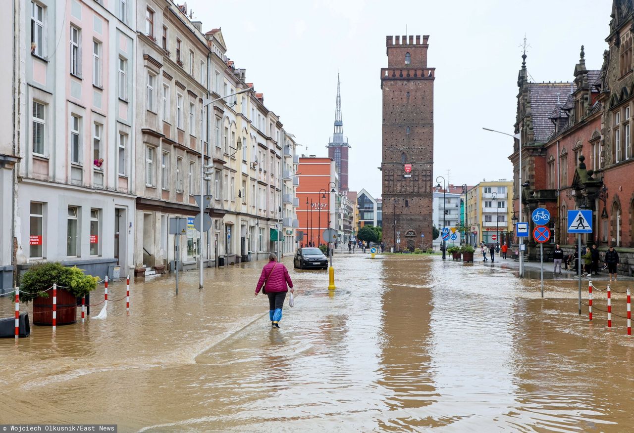 Nysa po przejściu fali powodziowej
