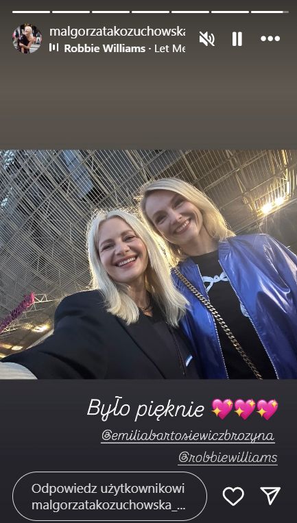 Małgorzata Kożuchowska w modnej stylizacji na koncercie