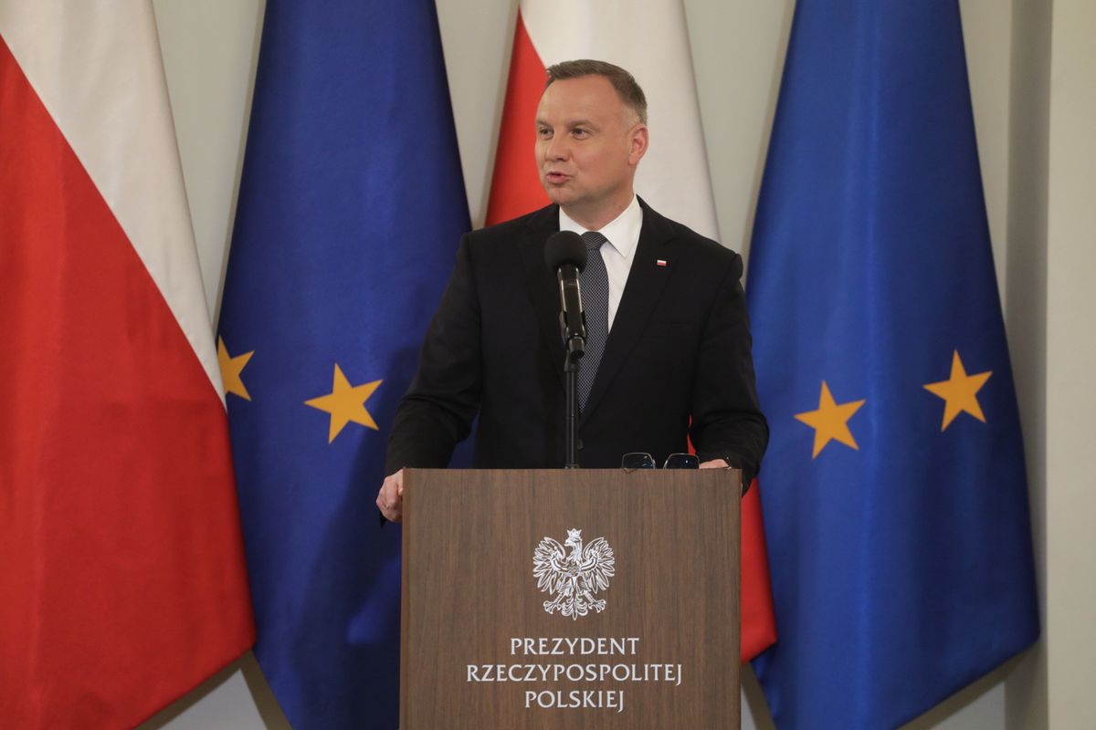 Andrzej Duda przemawia do ambasadorów RP