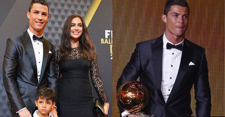 Ronaldo odbiera Złotą Piłkę! Z synem! (ZDJĘCIA)