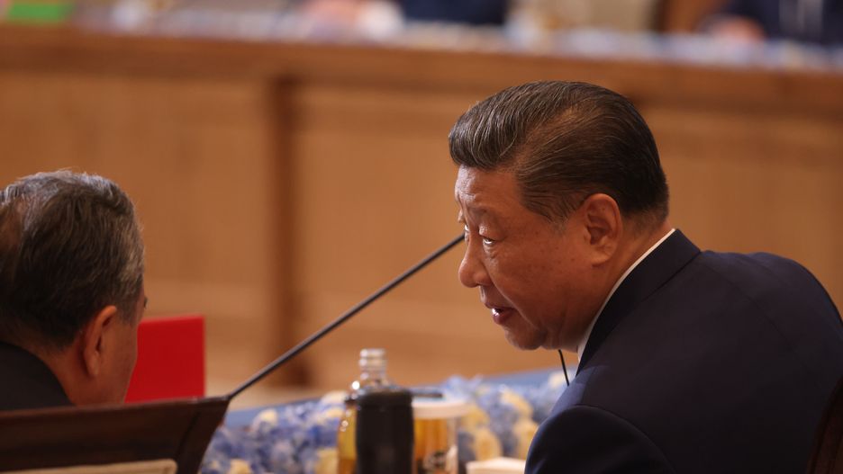 ASTANA, KAZAKHSTAN - JULY 4:  (RUSSIA OUT) Chinese President Xi Jinping (R) talks during the plenary session of the SCO Summit, July 4, 2024, in Astana, Kazakhstan.The 24th Extended Summit of Shanghai Cooperation Organization (SCO)  gathered leaders and representatives of China, Turkey, India, Belarus, Russia, Kazakhstan, Kyrgyzstan, Mongolia, Uzbekistan,Tajikistan, Pakistan, Azerbaijan, Iran, Quatar, Turmenistan, UAE, UN, CIS and SCTO. (Photo by Contributor/Getty Images)
