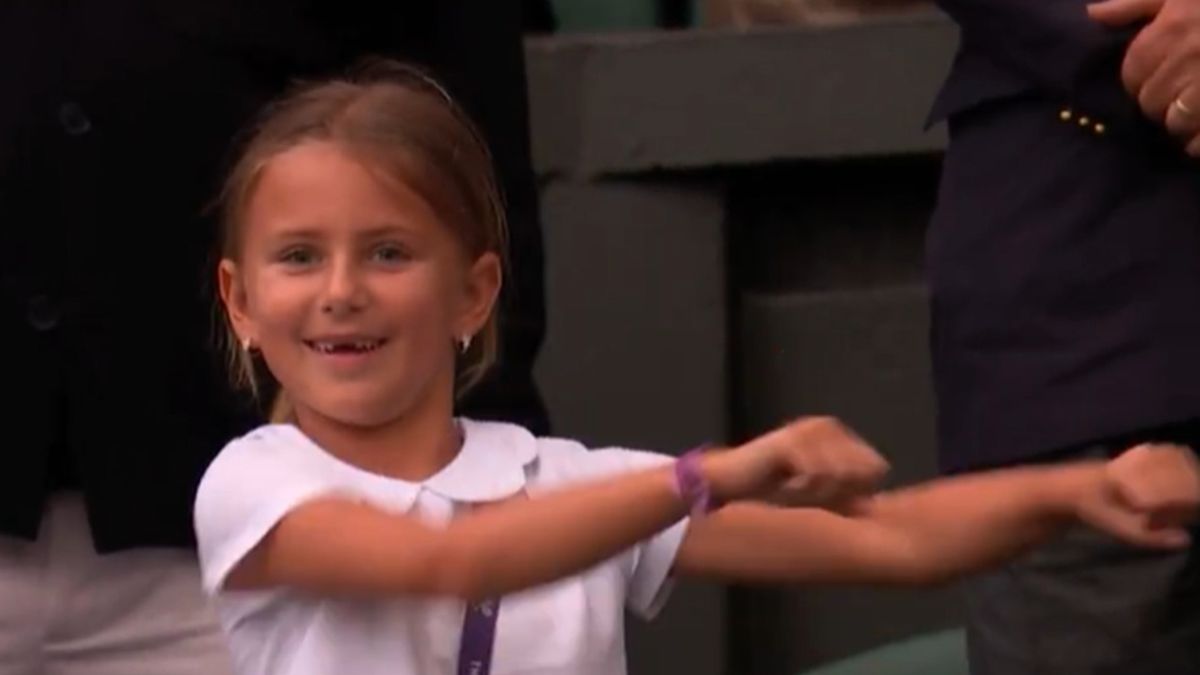 Twitter / Wimbledon / Na zdjęciu: taniec córki Novaka Djokovicia