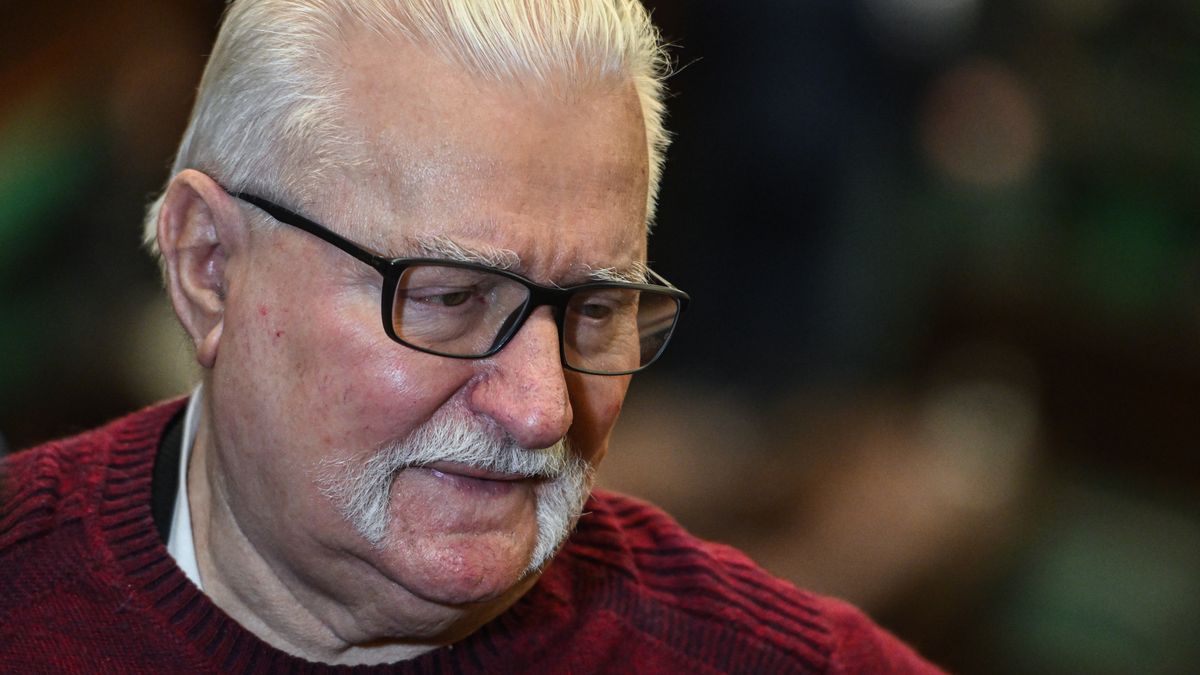 WARSAW, POLAND – DECEMBER 11: Former President of the Republic of Poland and Nobel Prize winner Lech Walesa speaks to the press during a parliament session on December 11, 2023 in Warsaw, Poland. A coalition of opposition parties, with former prime minister Donald Tusk at the helm, won a majority in October's general election, ending eight years of rule by the Law and Justice (PiS) party. (Photo by Omar Marques/Getty Images)