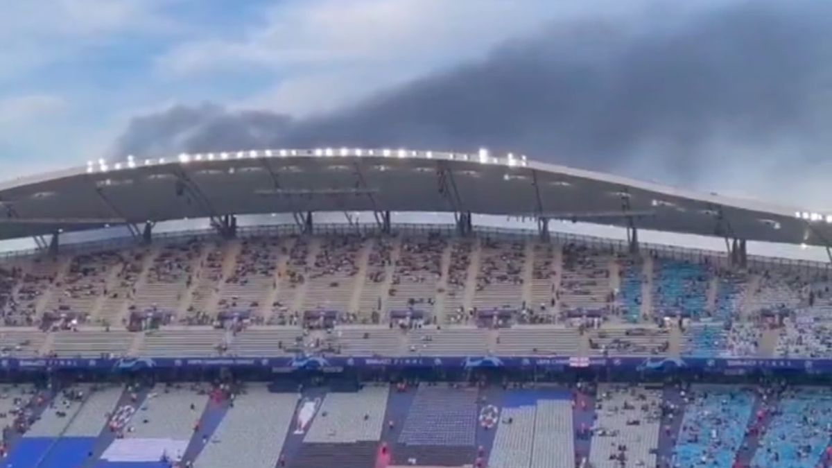 Widok ze stadionu w Stambule przed finałem Ligi Mistrzów