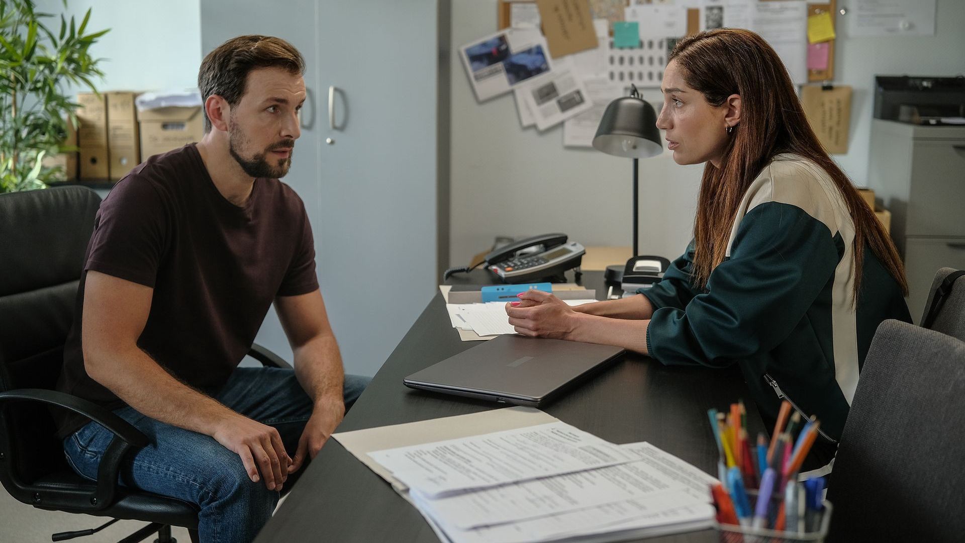 Oskar Stoczyński i Orina Krajewska w serialu "Barwy szczęścia"