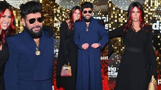 Rutkowscy dalej w halloweenowych nastrojach: Maja niczym wampirzyca w czarno-czerwonych włosach i Krzysztof w granatowym wdzianku