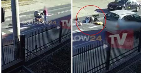 Matka z dzieckiem potrącona na pasach. Wstrząsające nagranie
