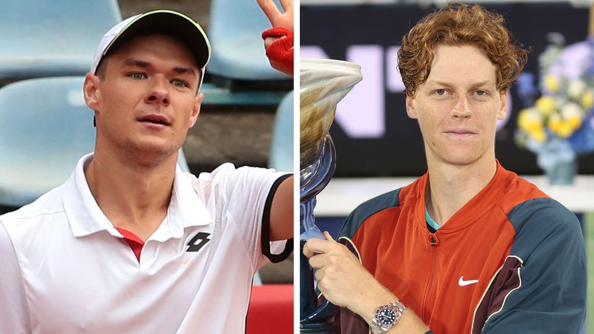 Getty Images / Matthew Stockman / Na zdjęciu: Kamil Majchrzak i Jannik Sinner