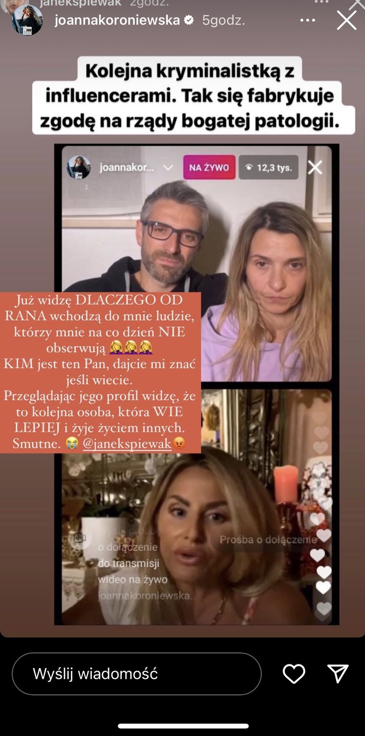 Maciej Dowbor i Joanna Koroniewska uderzają w Jana Śpiewaka