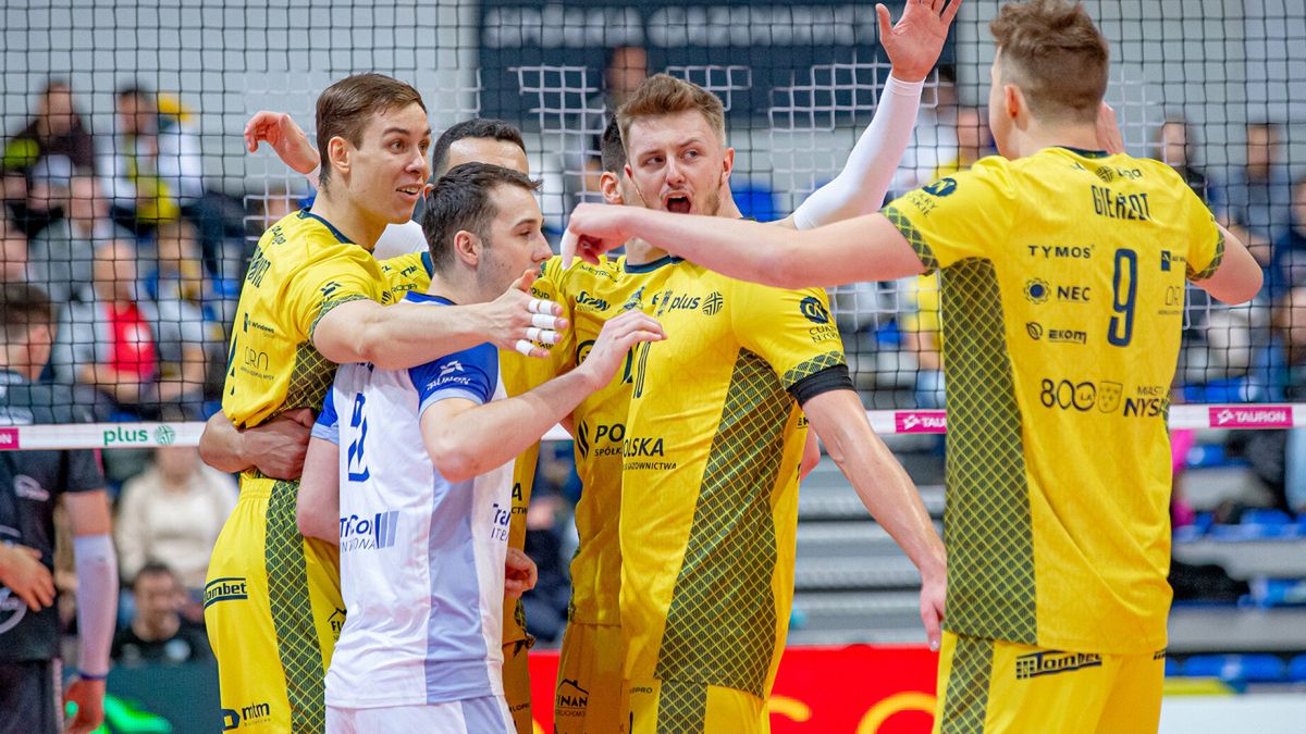 Materiały prasowe / Piotr Marchwiński/PlusLiga / Na zdjęciu: siatkarze PSG Stali Nysa